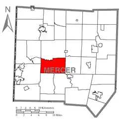 Location of Jefferson Township in Mercer County