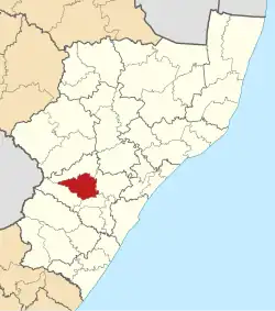 Location in KwaZulu-Natal