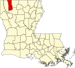 Location within the U.S. state of Louisiana