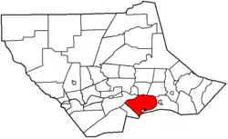 Clinton Township highlighted in red on a map of Lycoming County