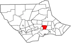 Fairfield Township highlighted in red on a map of Lycoming County