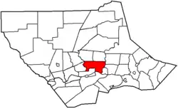 Location within Lycoming County