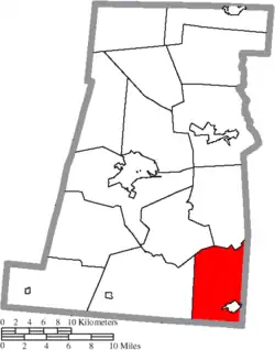 Location of Pleasant Township in Madison County