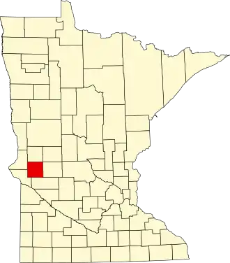 State map highlighting Stevens County