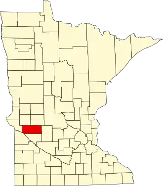 Map of Minnesota highlighting Swift County
