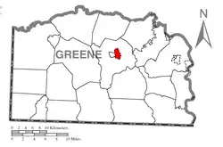 Location of Morrisville in Greene County