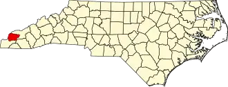 State map highlighting Graham County