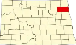 Walsh County map