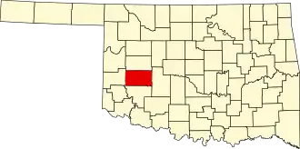Washita County map
