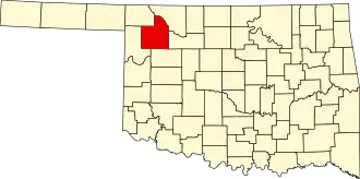 Woodward County map