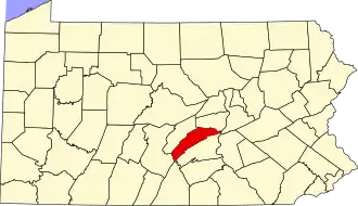 Map of Juniata County, Pennsylvania