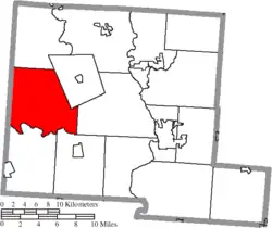 Location of Monroe Township in Pickaway County