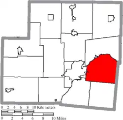 Location of Perry Township in Shelby County