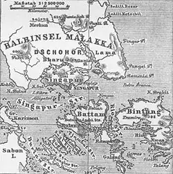 Image 101888 German map of Singapore (from History of Singapore)