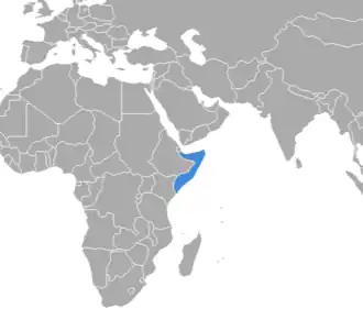 Location of Somalia (1962)