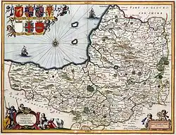 Image 18A map of the county in 1646, author unknown (from Somerset)