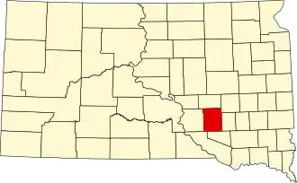 Aurora County map
