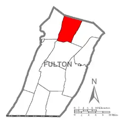 Location of Taylor Township in Fulton County