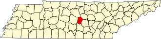 State map highlighting Cannon County