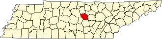 State map highlighting DeKalb County