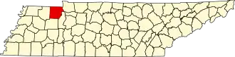 State map highlighting Henry County