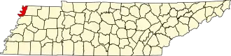State map highlighting Lake County