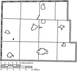 Location of Blakeslee in Williams County
