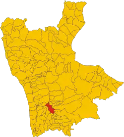 Cosenza within the province of Cosenza