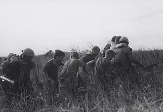 Marine wounded are evacuated