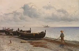 Fishermens' Boats Near the Mediterranean (1869)