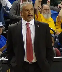 Marvin Menzies in 2017, coaching UNLV against San Jose State