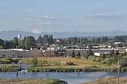 Downtown Marysville seen from Interstate 5