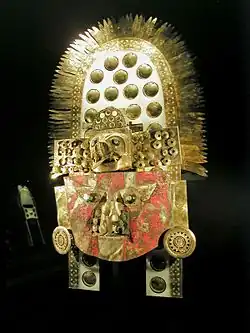 Lambayeque funerary mask in Ferreñafe