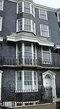 Laurence Olivier's former house on Royal Crescent, Brighton with mathematical tiles