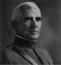 Black and white head and chest photo of Brigadier General Mathew C. Smith in dress uniform, facing right, looking right