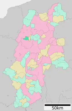Location of Matsukawa Village in Nagano Prefecture
