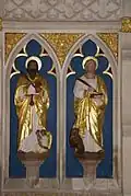 St Matthew and St Mark on reredos in St Giles' Church, Bradford-on-Tone, Somerset. Courtesy Colin Dinsdale and June Best.