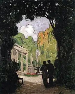 Two Women in a Park, circa 1900