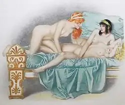 Illustration de Maurice Ray pour le roman Aphrodite de Pierre Louÿs en 1931.