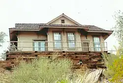 Historic Prescott and Eastern Railroad Depot built in 1898 in Mayer, Arizona. The building was purchased by a private citizen who had it hauled to a hill in Phoenix. The owner turned it into part of his home. It is located at 1711 N. 18th Place.