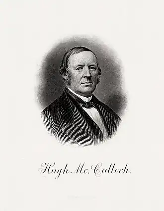 McCULLOCH, Hugh-Treasury (BEP engraved portrait)