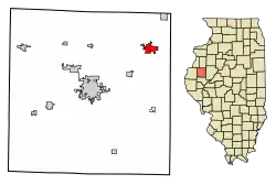 Location in McDonough County, Illinois