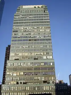View of the 41st Street facade