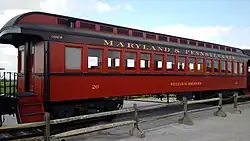 Maryland & Pennsylvania Coach #20 at the Strasburg Railroad in 2017
