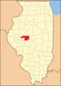 Menard County at the time of its creation in 1839