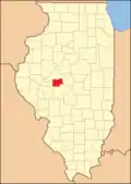 Menard County in 1841, reduced to its present borders