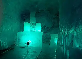 Sculpture within the cave