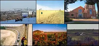 Cities of Mercer, left-to-right, up-to-down; Beulah, Golden Valley, Hazen, Pick City, Stanton, and Zap