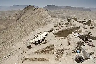 Mes Aynak hill top excavation 2