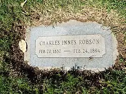 Grave of Charles Innes Robson (1837–1894), Block #72.